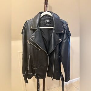 Zara Black Leather Jacket
